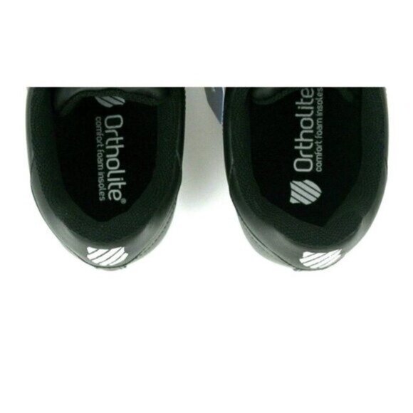 K Swiss Men Shoes Court Lite Ortholite Spellout  06147 036M Leather Black Sz 11 - Picture 4 of 15